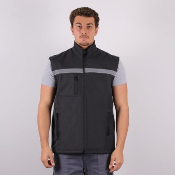 Yelek Softshell Reflektör Şeritli 