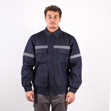 Mont Kot Astarsız Reflektörlü MAVİ - 4XL