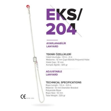 Eks Ayarlanabilir Lanyard 1,5 Mt EKS204