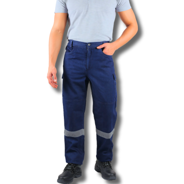 Samteks Reflektörlü Denim Kot Pantolon