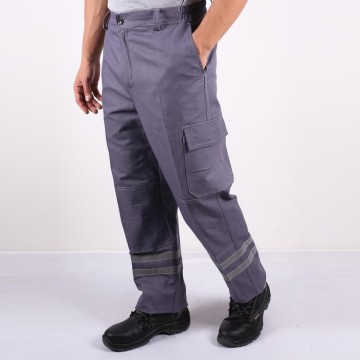 Pantolon Panama Dokuma Kanvas Reflektörlü - Lacivert - 4XL