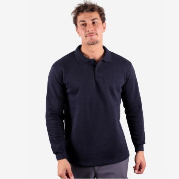 Samteks Üç İplik Polo Yaka Sweat