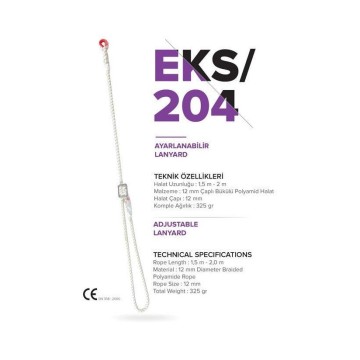 Eks Ayarlanabilir Lanyard 1,5 Mt EKS204