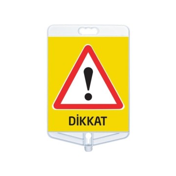 MFK MFK9304 Çift Taraflı Dikdörtgen Dikkat Uyarı Levhası
