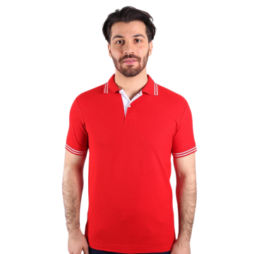 Lakos T-Shirt Penyeye Penye Çizgili Polo Yaka