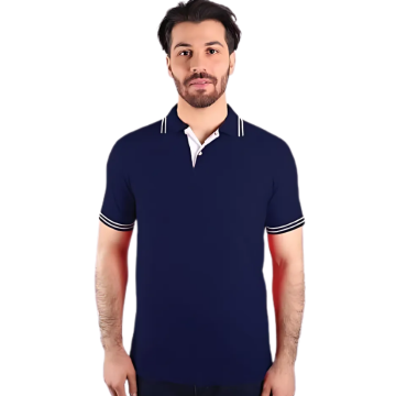 Lakos T-Shirt Penyeye Penye Çizgili Polo Yaka