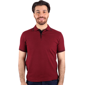 Lakos T-Shirt Penyeye Penye Çizgili Polo Yaka