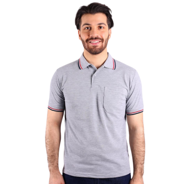Lakos T-Shirt Penyeye Penye Çizgili Polo Yaka
