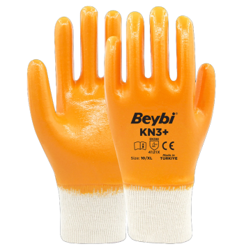Eldiven Beybi KN3+ Tam Nitril - Sarı - 10