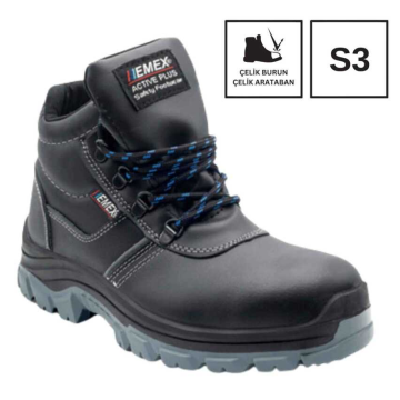 Emex M1090 Vidala Deri S3 Kompozit Burun Kevlar Ara Taban İş Botu - 48