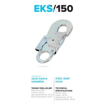 Karabina Çelik Kanca 19 mm EKS150 Eks